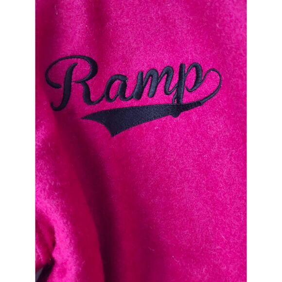 Ramp Varsity Women's Crop Jacket Hot Pink Preppy Academia Barbie Y2K Sz S A0075 - Picture 4 of 6